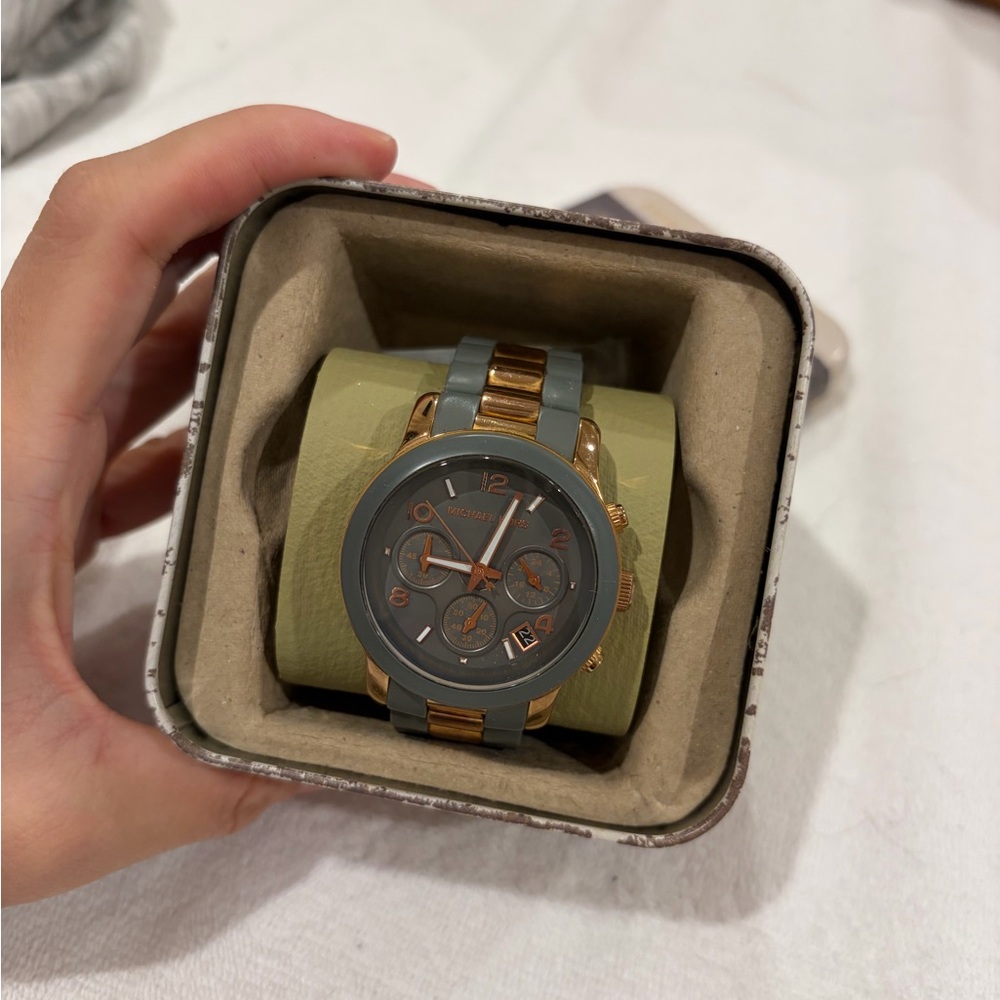 Michael Kors Charcoal and Rose Gold Watch
